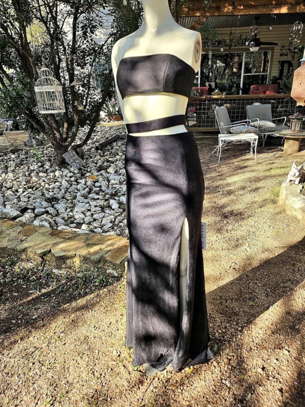 New W Tag Jovani Maslavi Cutout Maxi Dress in Black Size 2